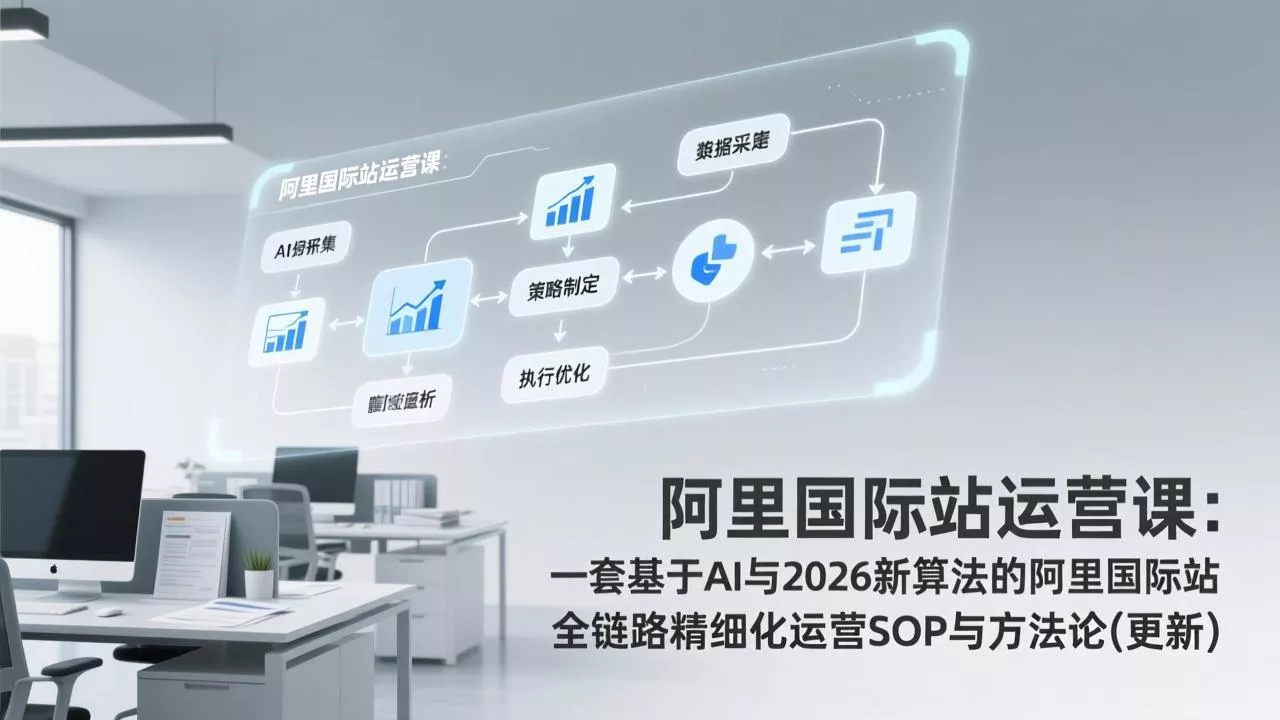 阿里国际站运营课:一套基于AI与2026新算法的阿里国际站全链路精细化运营SOP与方法论(更新 阿里国际站运营课:一套基于AI与2026新算法的阿里国际站全链路精细化运营SOP与方法论(更新