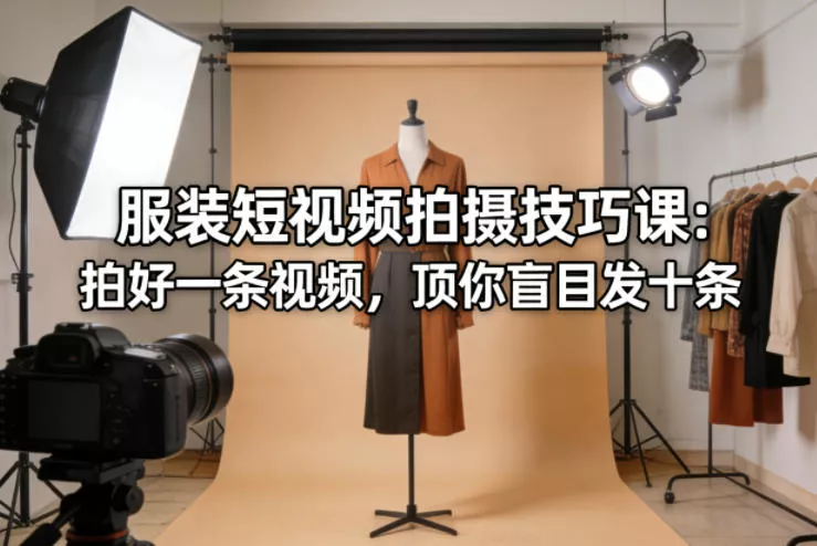 服装短视频拍摄技巧课:拍好一条视频,顶你盲目发十条 服装短视频拍摄技巧课:拍好一条视频,顶你盲目发十条