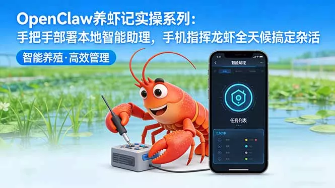 OpenClaw养虾记实操系列-更新:手把手部署本地智能助理,手机指挥龙虾全天候搞定杂活 OpenClaw养虾记实操系列-更新:手把手部署本地智能助理,手机指挥龙虾全天候搞定杂活