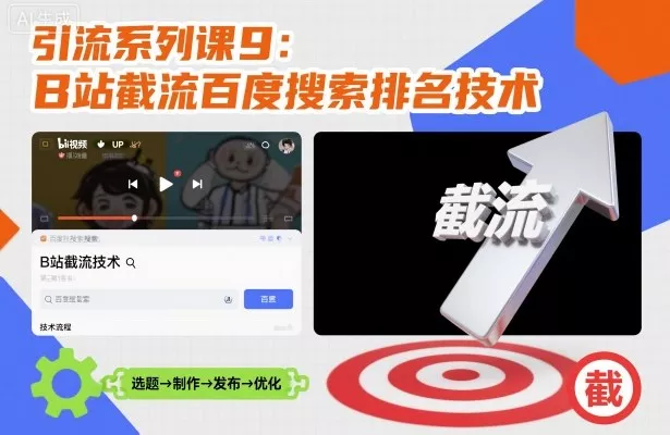 引流系列课9:B站截流百度搜索排名技术