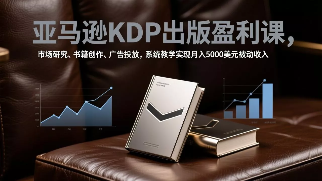 亚马逊KDP出版盈利课,市场研究、书籍创作、广告投放,系统教学实现月入5000美元被动收入 亚马逊KDP出版盈利课,市场研究、书籍创作、广告投放,系统教学实现月入5000美元被动收入