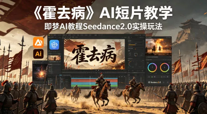 《霍去病》AI短片教学，即梦AI教程Seedance2.0实操玩法 - 项目资源网