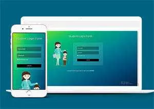 宽屏教育网站会员登录模板下载 - 项目资源网