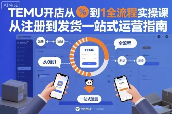 TEMU开店从0到1全流程实操课,从注册到发货一站式运营指南