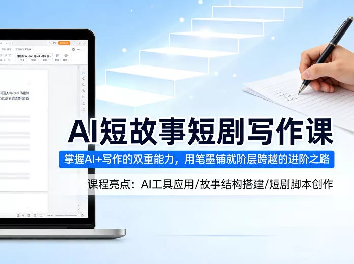AI短故事短剧写作课,掌握AI+写作的双重能力,用笔墨铺就阶层跨越的进阶之路 AI短故事短剧写作课,掌握AI+写作的双重能力,用笔墨铺就阶层跨越的进阶之路