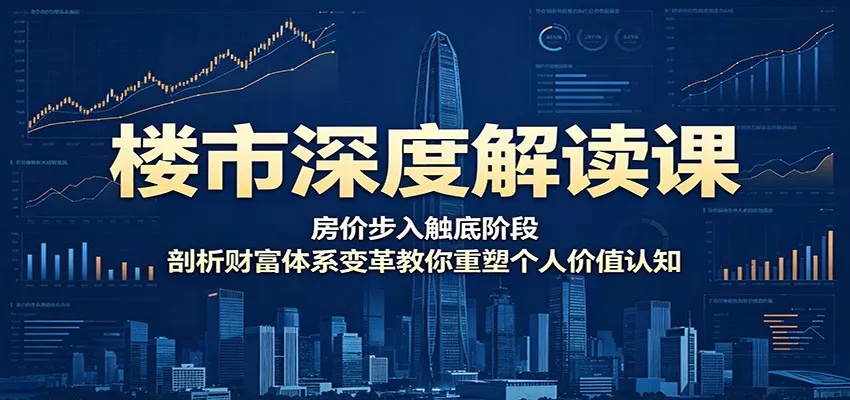 楼市深度解读课:房价步入触底阶段,剖析财富体系变革教你重塑个人价值认知 - 项目资源网