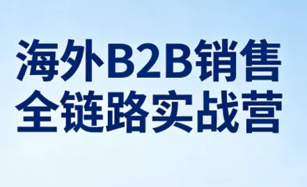 雨哥·海外B2B销售全链路实战营 雨哥·海外B2B销售全链路实战营
