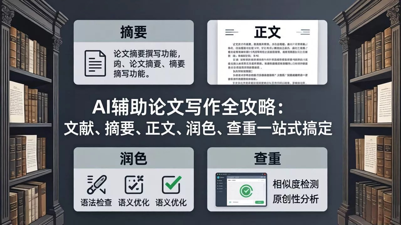 AI辅助论文写作全攻略:文献、摘要、正文、润色、查重一站式搞定 AI辅助论文写作全攻略:文献、摘要、正文、润色、查重一站式搞定