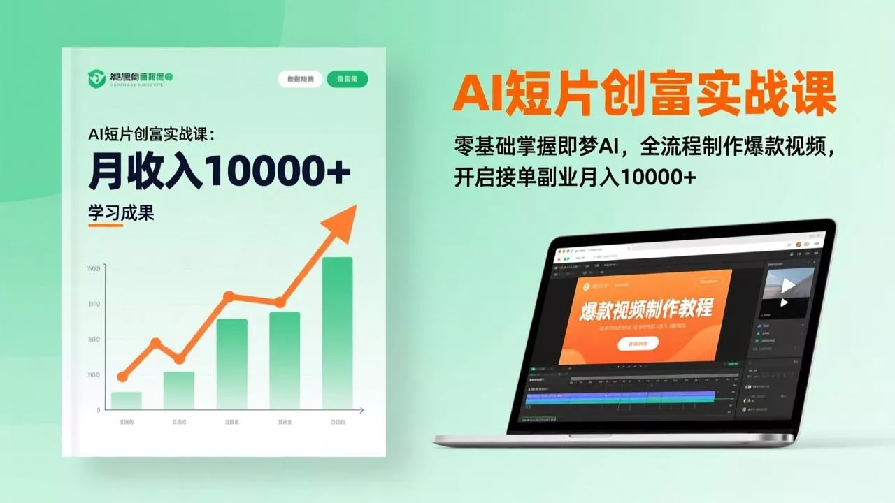 AI短片创富实战课:零基础掌握即梦AI,全流程制作爆款视频,开启接单副业月入10000+(更新 AI短片创富实战课:零基础掌握即梦AI,全流程制作爆款视频,开启接单副业月入10000+(更新