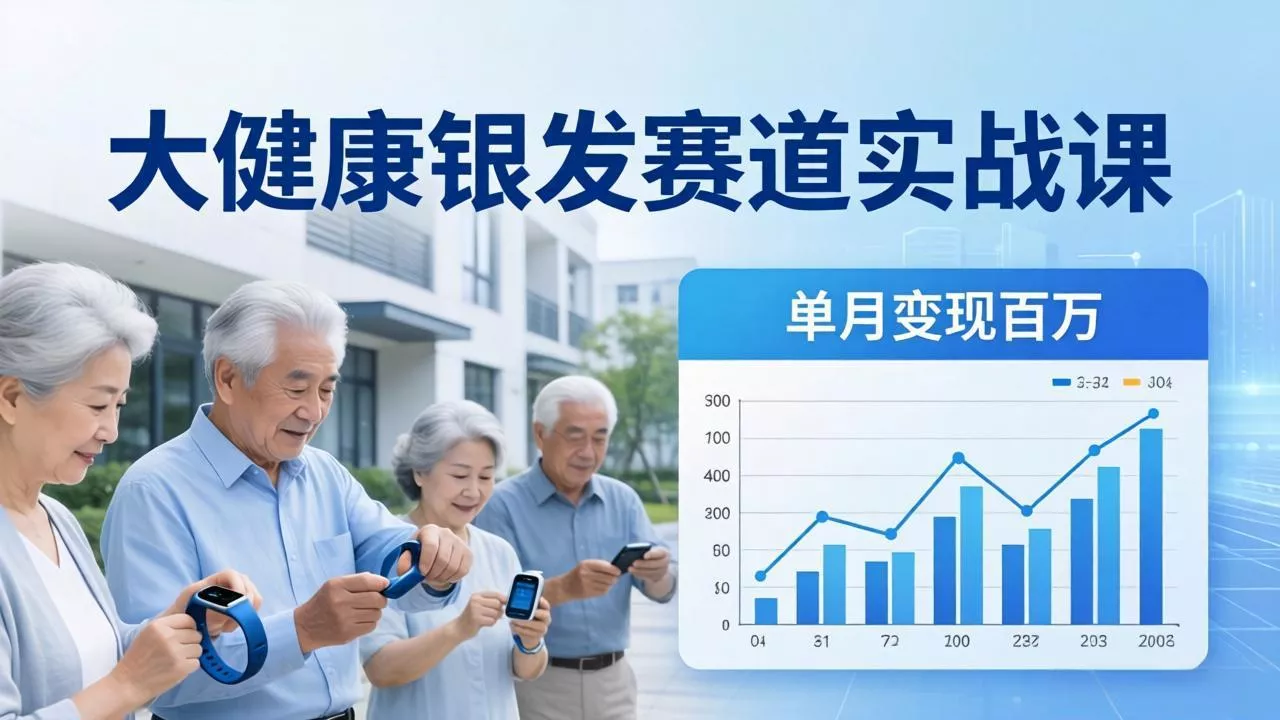 大健康银发赛道实战课:拆解视频号线索型 IP 单月变现百万逻辑,教你精准获客高效变现 大健康银发赛道实战课:拆解视频号线索型 IP 单月变现百万逻辑,教你精准获客高效变现