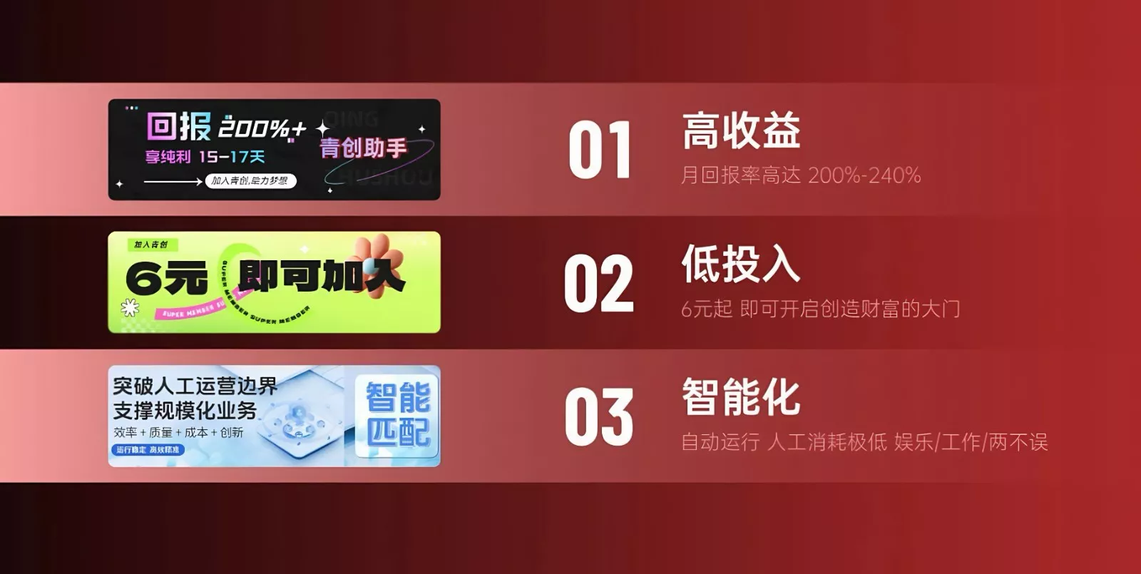 青创助手0门槛副业！每天手机挂机4小时日赚300+！无套路！