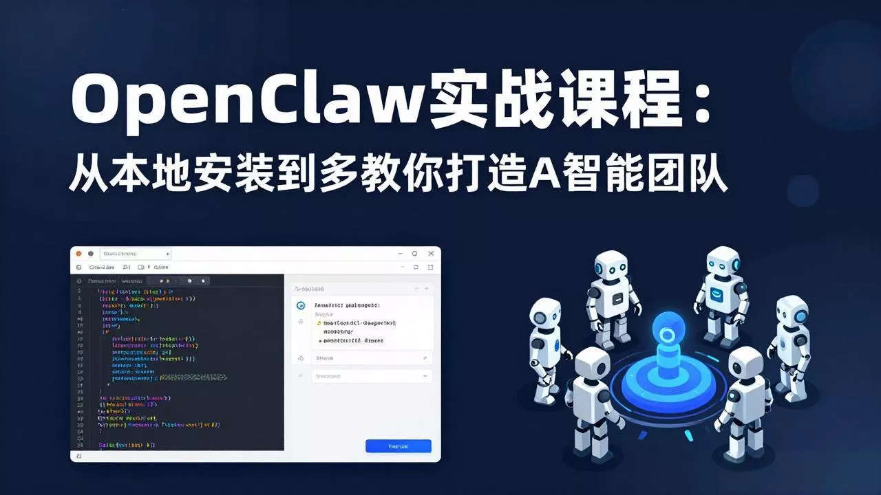 OpenClaw实战课程：从本地安装到多Agent协同，手把手教你打造AI智能团队 - 项目资源网